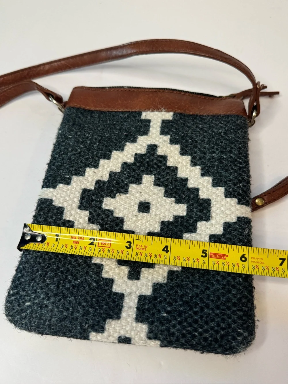 Mona B Canvas & Woven Aztec Small Crossbody Purse, Boho Western Chic - Picture 11 of 11